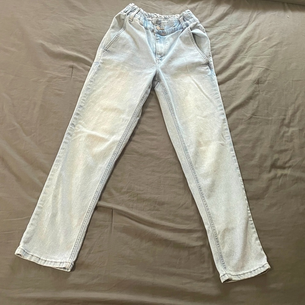 Paperbag light wash jeans juniors sz 0
